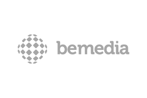 logo BE Media szare